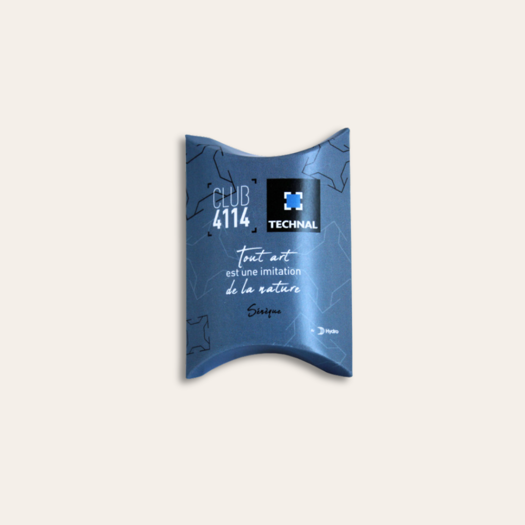 Berlingot trèfles logo Technal Boîte berlingot trèfles personnalisé Technal.