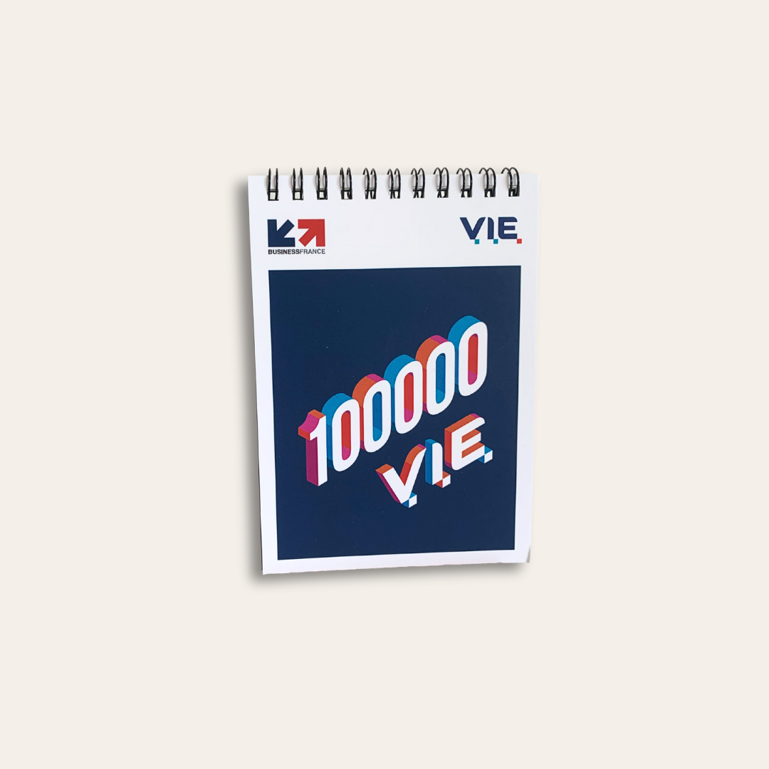 Bloc-notes effaçable à l’eau, personnalisé Business France Bloc-notes personnalisé pour Business France.