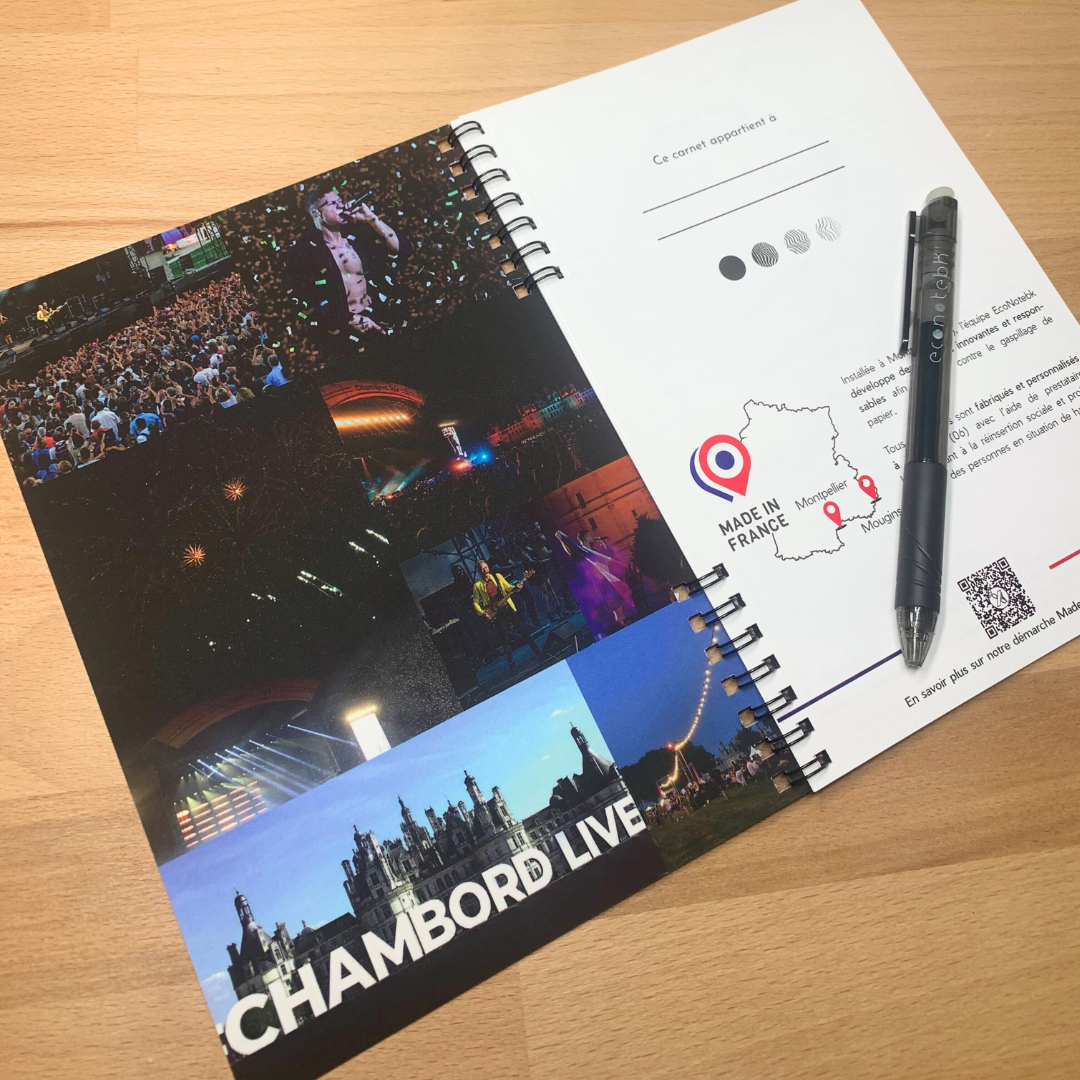 Carnet personnalisé pour le Chambord Live.