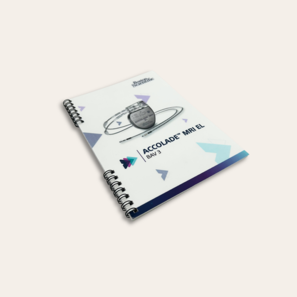 Première couverture du carnet, personnalisé Boston Scientific.