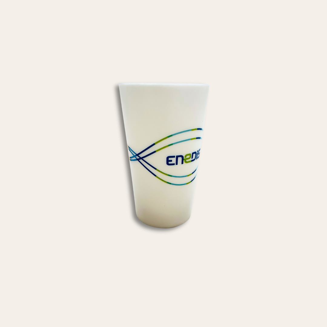 Gobelet personnalisé par un marquage pour Enedis.