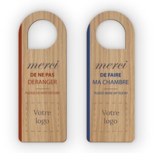 accroche porte bois de chêne fabrication artisanale pour établissements hôteliers