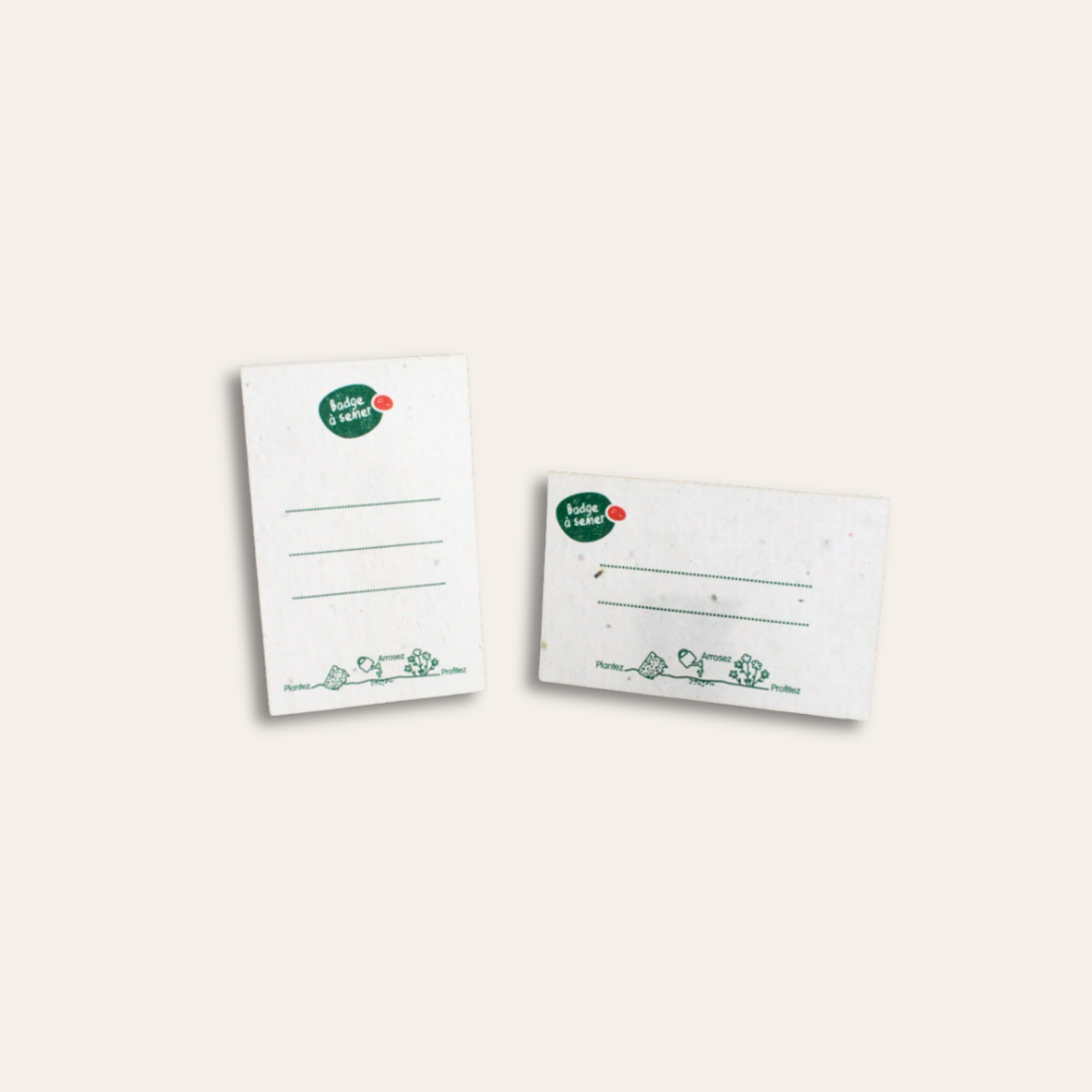 Badge à semer Deux cartes.