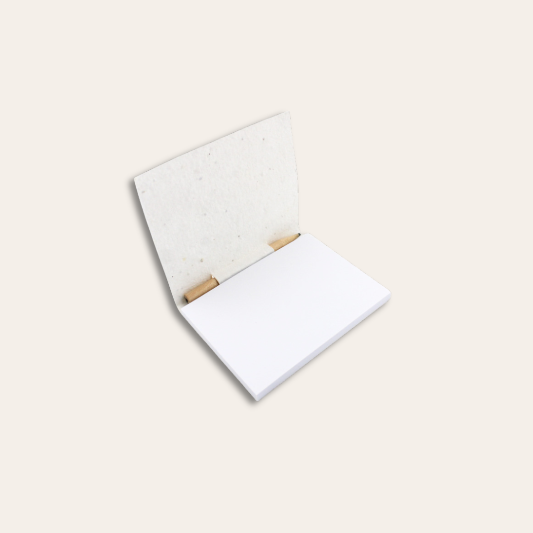 Bloc-notes graines crayon inclus Bloc-notes à graines et crayon inclus.