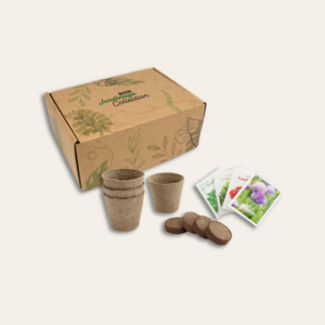 Box jardinage collection, sachets de graines, tourbes.