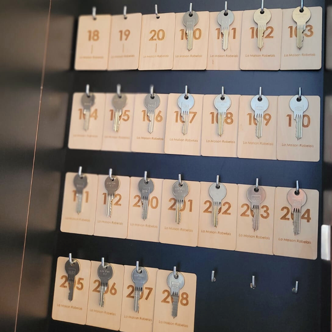 Carte Chambre porte clé 4 mur de cartes en bois avec clés d'hôtel