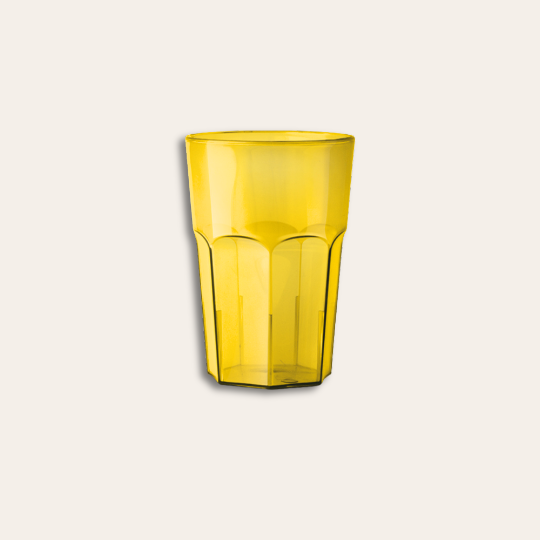 Gobelet 40cl jaune Verre coloris jaune.