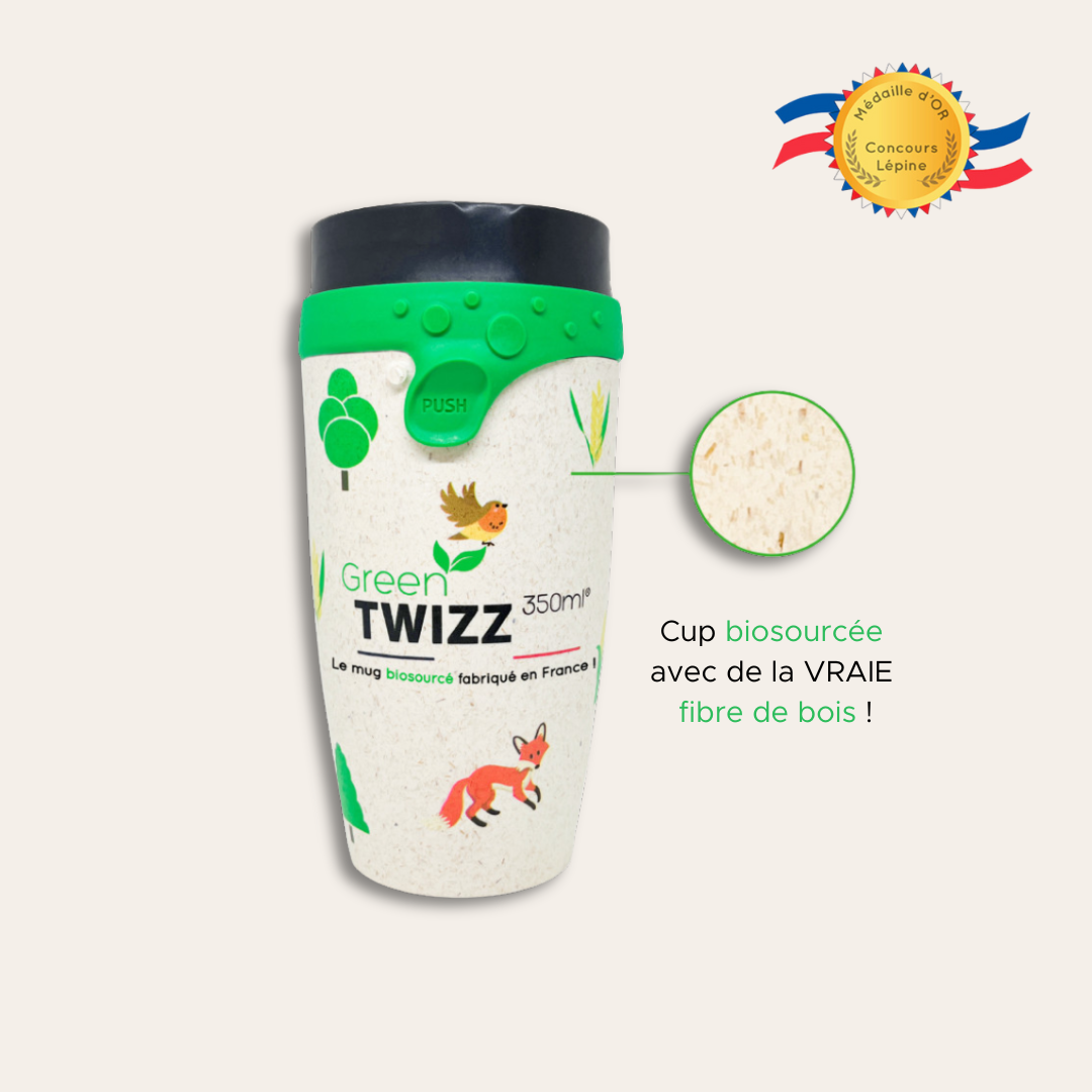 Mug biosourcé 350ml et refermable
