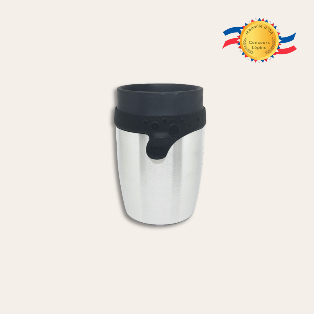 Mug Inox 200ml Refermable Mug en inox de coloris noir.