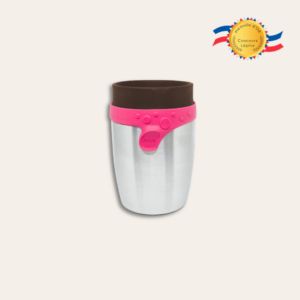 Mug inox coloris rose.