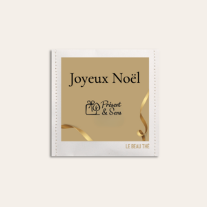 Sachet de thé illsutré Joyeux Noël.