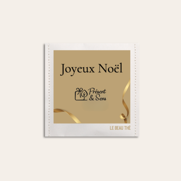 Sachet de thé illsutré Joyeux Noël.