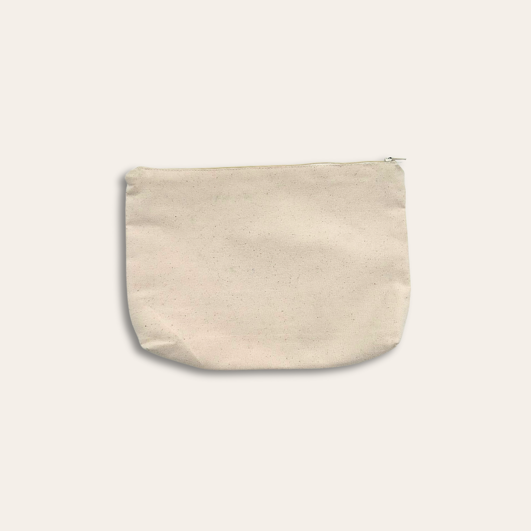 Trousse en coton Trousse coloris beige.