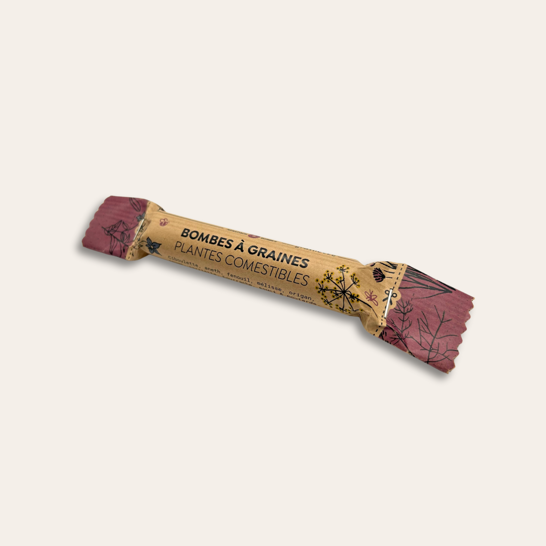 Tube kraft bombes à graines personnalisable Tube kraft bombes à graines plantes comestibles.