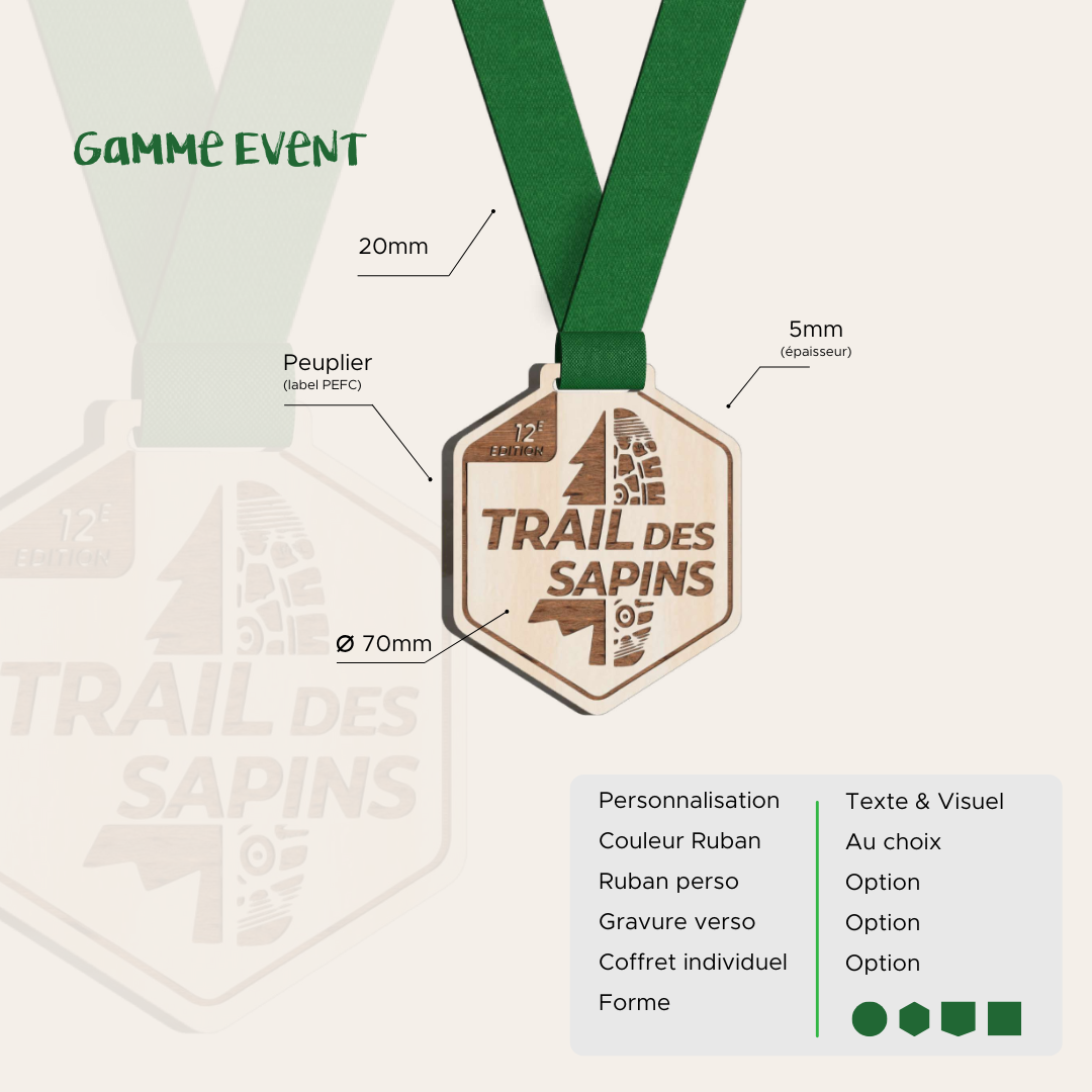 Médaille en bois - Event