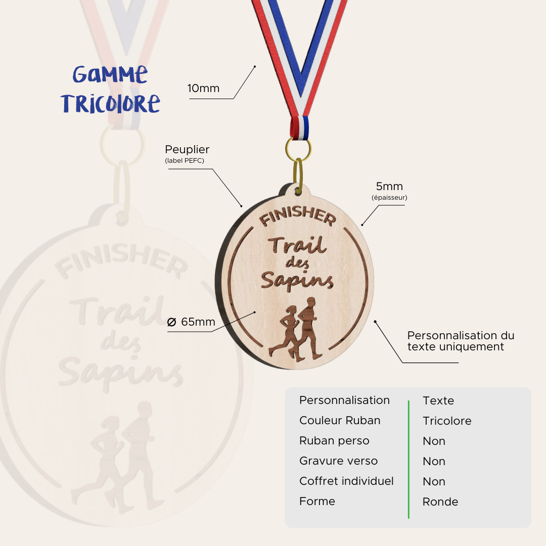 Médaille tricolore technique