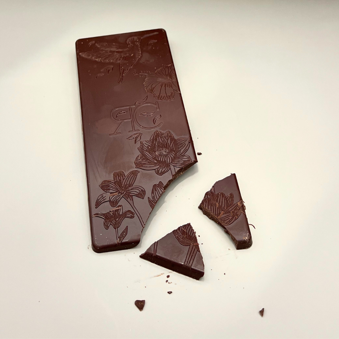 Tablette chocolat croquée