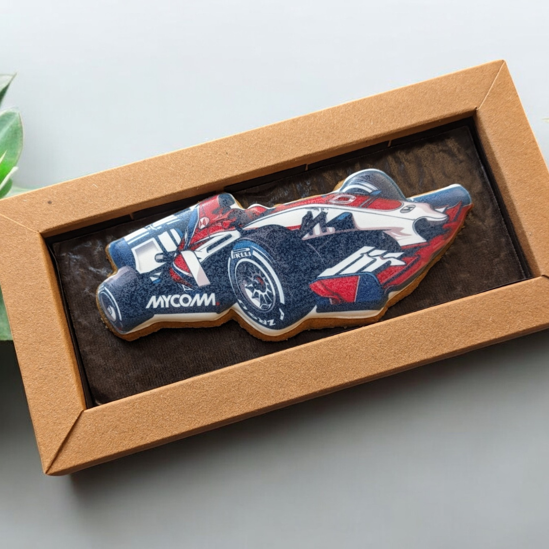 coffret biscuit personnalisé coffret biscuit voiture de course formule 1