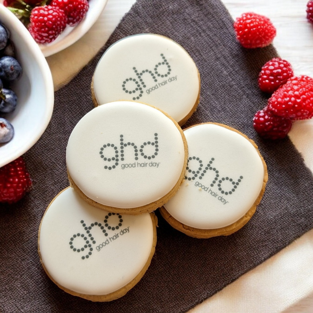 biscuit rond avec nappage au logo de l'entreprise
