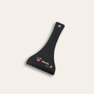 Raclette à givre en plastique recyclé.