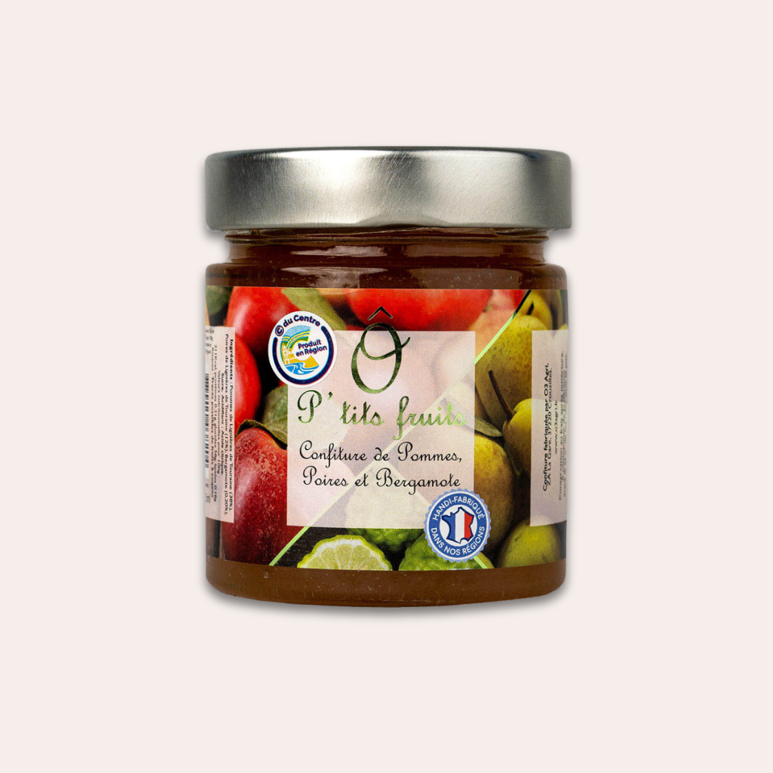 confiture de pommes, poires et bergamote 100% solidaire pot de confiture solidaire pommes poires bergamote
