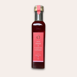 Sirop fraise et fleur de cerisier 100% solidaire sirop de fraise et fleur de cerisier solidaire