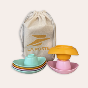 Barques gigognes empilables multicolores, jouet de bain made in France en plastique recyclé