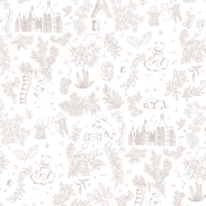 imprimé pour Doudou lapin Célestin made in France, toile de Jouy exclusive, fabriqué à Châteauroux
