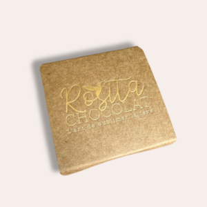 boîte kraft carré chocolat mendiant fermée